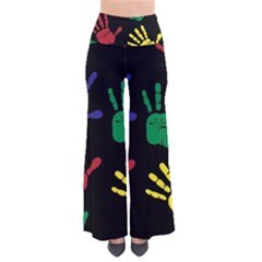 Handprints Hand Print Colourful So Vintage Palazzo Pants