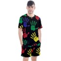 Handprints Hand Print Colourful Men s Mesh Tee and Shorts Set View1