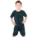 Texture Lines Background Kids  Tee and Shorts Set View1