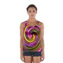 Swirl Vortex Motion Pink Yellow Sport Tank Top  View1