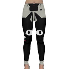 Cat Pet Cute Black Animal Lightweight Velour Classic Yoga Leggings
