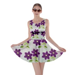 Purple Flower Skater Dress by Bajindul