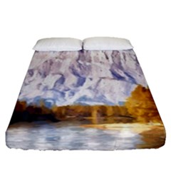 Painting Paint Landscape Nature Fitted Sheet (queen Size)