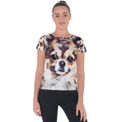 Chihuahua Dog Cute Pets Small Short Sleeve Sports Top 