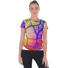 Isolated Transparent Sphere Short Sleeve Sports Top 
