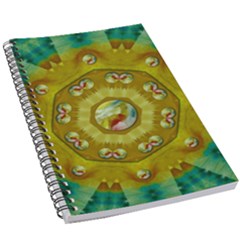 Mandala In Peace And Feathers 5 5  X 8 5  Notebook by pepitasart