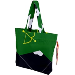 Flag Of Hunza  Drawstring Tote Bag by abbeyz71