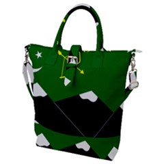 Flag Of Hunza  Buckle Top Tote Bag by abbeyz71