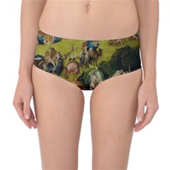 Heronimus Bosch Ship Of Fools Hieronymus Bosch The Garden Of Earthly Delights (closeup) 3 Mid-waist Bikini Bottoms