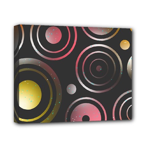 Circles Pinks Yellows Design Canvas 10  X 8  (stretched)