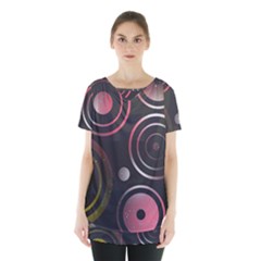 Circles Pinks Yellows Design Skirt Hem Sports Top