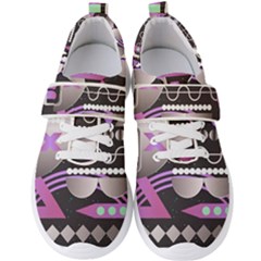 Background Abstract Geometric Men s Velcro Strap Shoes