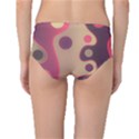 Background Wavy Pinks Bright Mid-Waist Bikini Bottoms View2