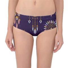 Background Non Seamless Pattern Mid-waist Bikini Bottoms