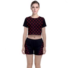 Cool Canada  Crop Top And Shorts Co-ord Set