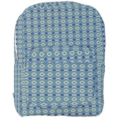 Ornate Oval  Pattern Blue Orange Full Print Backpack