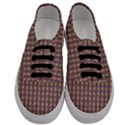 Ornate Oval Pattern Brown Blue Men s Classic Low Top Sneakers View1