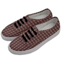 Ornate Oval Pattern Brown Blue Men s Classic Low Top Sneakers View2