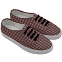 Ornate Oval Pattern Brown Blue Men s Classic Low Top Sneakers View3