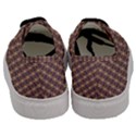 Ornate Oval Pattern Brown Blue Men s Classic Low Top Sneakers View4