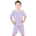 Umbrella Mandala Pattern Kids  Tee and Shorts Set View1