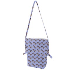 Kawaii Dougnut Blue Pattern Folding Shoulder Bag