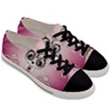 Cute Little Owl With Hearts Men s Low Top Canvas Sneakers View3