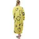 Tea Seamless Pattern Teatime Maxi Tie Front Velour Kimono View2