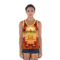 Buddah With Light Effect Sport Tank Top 