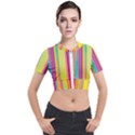 Background Colorful Abstract Short Sleeve Cropped Jacket View1