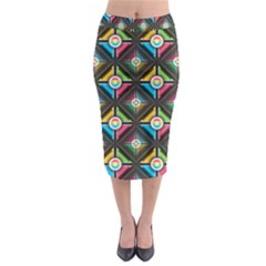 Seamless Pattern Background Abstract Midi Pencil Skirt