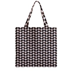Coffee Beans Pattern Illustrator Zipper Grocery Tote Bag by Pakrebo