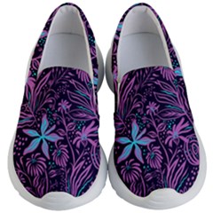 Stamping Pattern Leaves Drawing Kids  Lightweight Slip Ons
