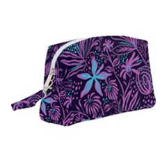 Stamping Pattern Leaves Drawing Wristlet Pouch Bag (medium)
