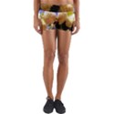 Yellow Snowball Branch Yoga Shorts View1