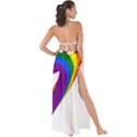 Rainbow Heart Colorful LGBT Rainbow Flag Colors Gay Pride Support Maxi Chiffon Tie-Up Sarong View2