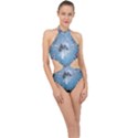 Surfboard With Dolphin Halter Side Cut Swimsuit View1