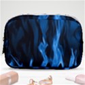Smoke Flame Abstract Blue Make Up Pouch (Small) View1