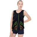 Fractal Texture Pattern Flame Bubble Hem Chiffon Tank Top View1