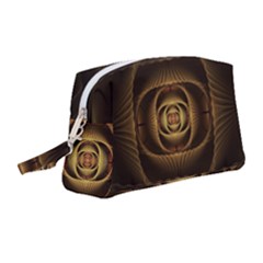 Fractal Copper Amber Abstract Wristlet Pouch Bag (medium) by Pakrebo