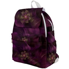Fractal Pink Lavender Flower Bloom Top Flap Backpack by Pakrebo