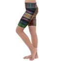 Fractal Design Pattern Decorative Kids  Lightweight Velour Cropped Yoga Leggings View2