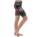 Fractal Design Pattern Decorative Kids  Lightweight Velour Cropped Yoga Leggings View3