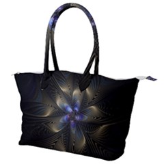 Fractal Blue Abstract Fractal Art Canvas Shoulder Bag