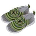 Fractal Mandala White Background Kids  Velcro No Lace Shoes View2