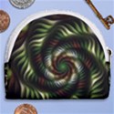 Fractal Christmas Colors Christmas Horseshoe Style Canvas Pouch View2