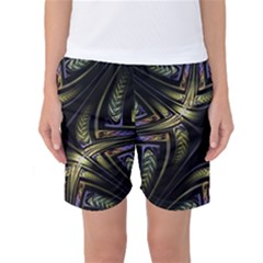 Fractal Braids Texture Pattern Women s Basketball Shorts