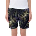 Fractal Braids Texture Pattern Women s Basketball Shorts View1