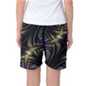 Fractal Braids Texture Pattern Women s Basketball Shorts View2