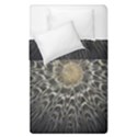 Fractal Mandala Feathers Grey Duvet Cover Double Side (Single Size) View2